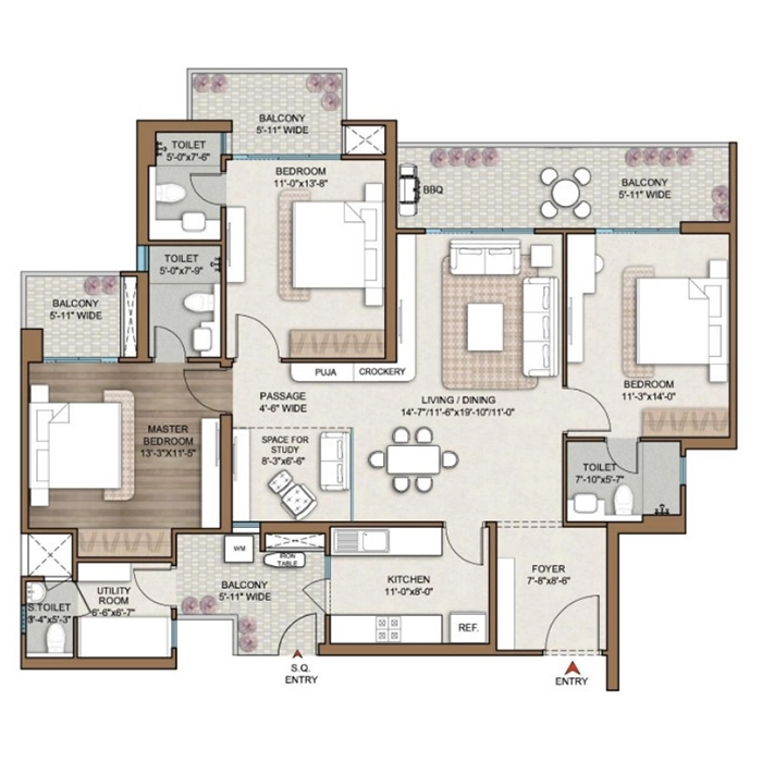 3.5 BHK